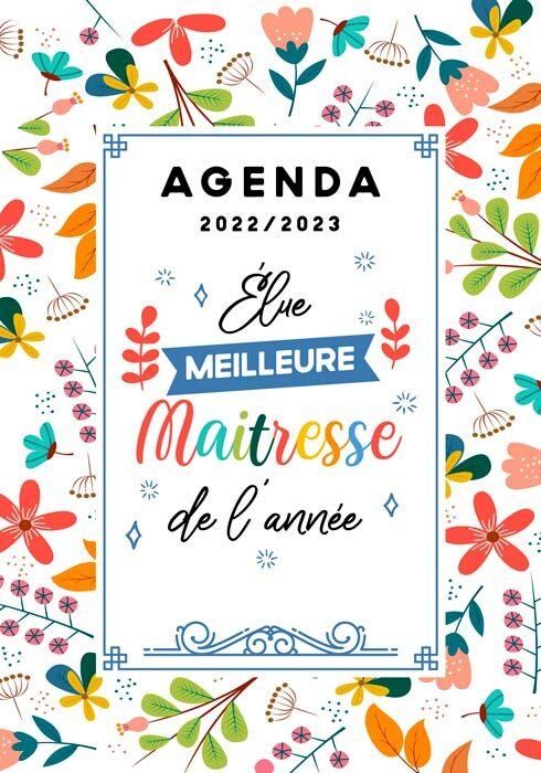 Agenda 2022-2023 élue meilleure maitresse de l'année