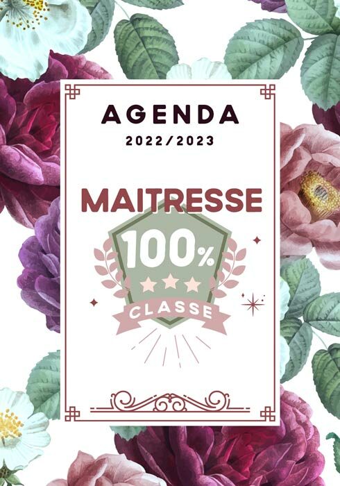 Agenda 2022-2023 maitresse 100% classe