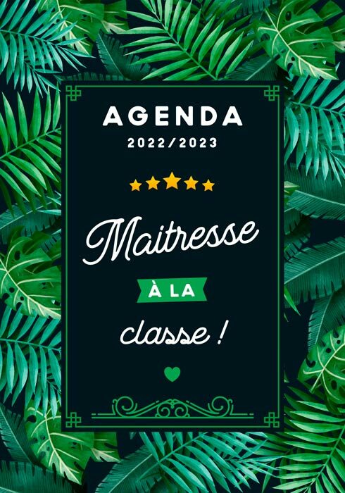 Agenda 2022-2023 maitresse à la classe