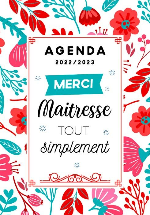 Agenda 2022-2023 merci maitresse tout simplement